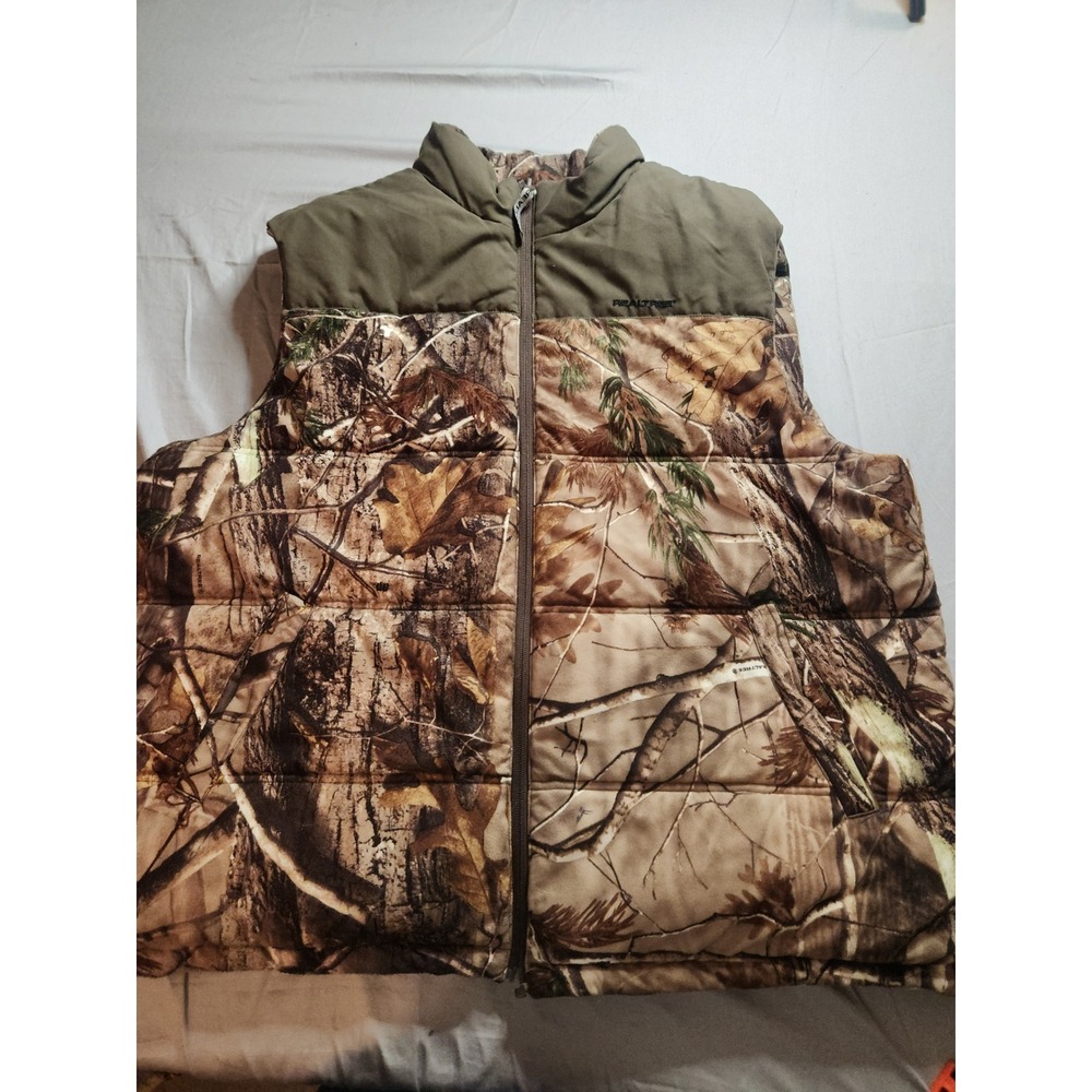 Real Tree Camo‎ Reversabile Puffer Vest Mens 2XL Padded Outdoor Hunting Realtree